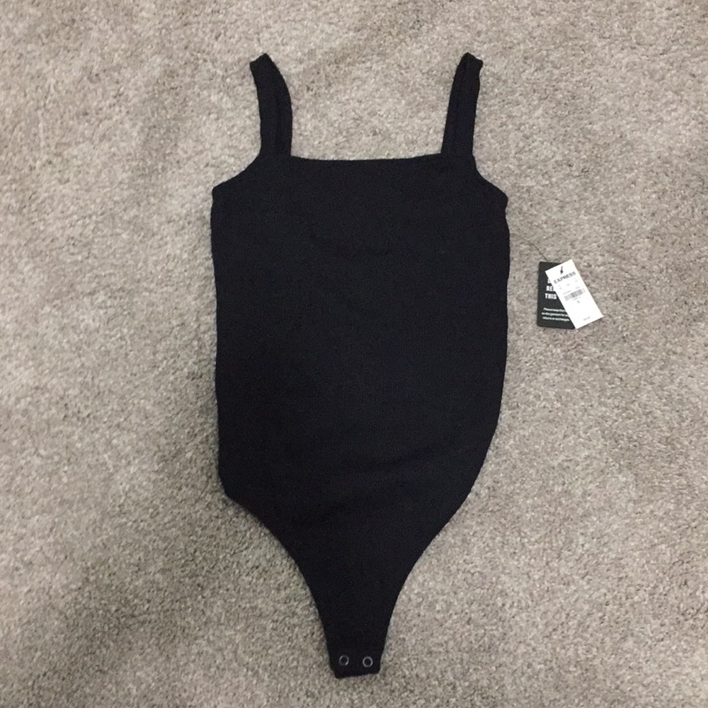 Express Black tank bodysuit